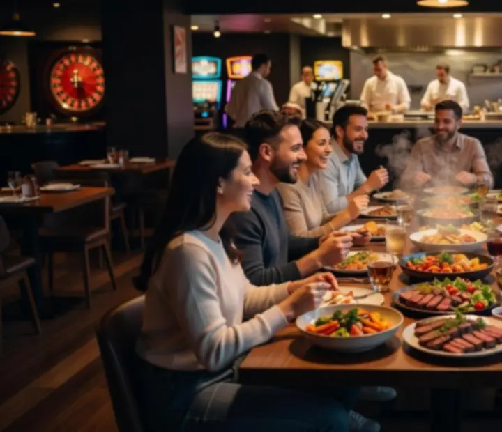 Megosztható fogásokkal terített asztal baráti társaság számára a Localkitchenn-ben